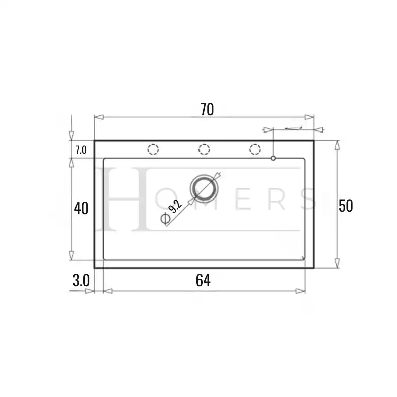 Granite kitchen sink size 70×50×20, Silver - Image 3