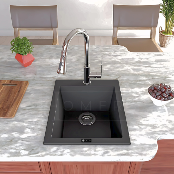 Granite kitchen sink size 40×50×20 , Dark Gray - Image 2