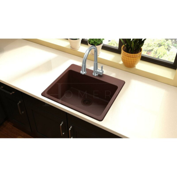 Granite kitchen sink size 60×50×20, Brown - Image 2