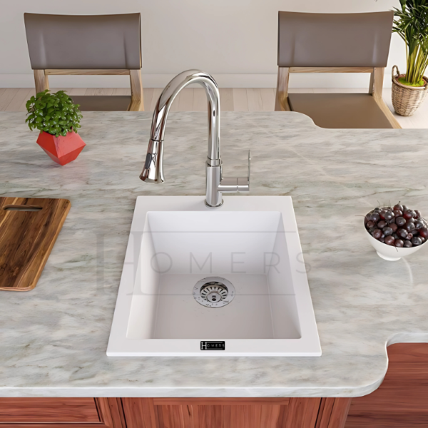 Granite kitchen sink size 40×50×20, white - Image 2