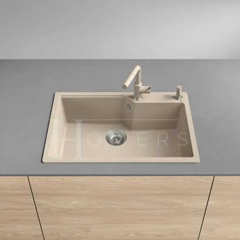 Granite kitchen sink size 78×50×22, New edition ,Beige - Image 2