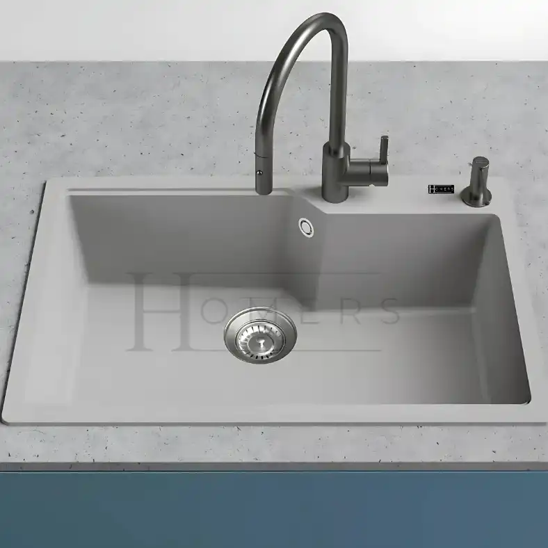Granite kitchen sink size 78×50×22, New edition ,Silver - Image 3