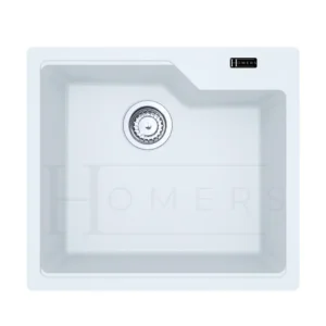 Granite kitchen sink size 56×50×22, white (New Edition)