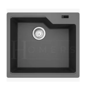 Granite kitchen sink size 56×50×22, dark gray (New Edition)
